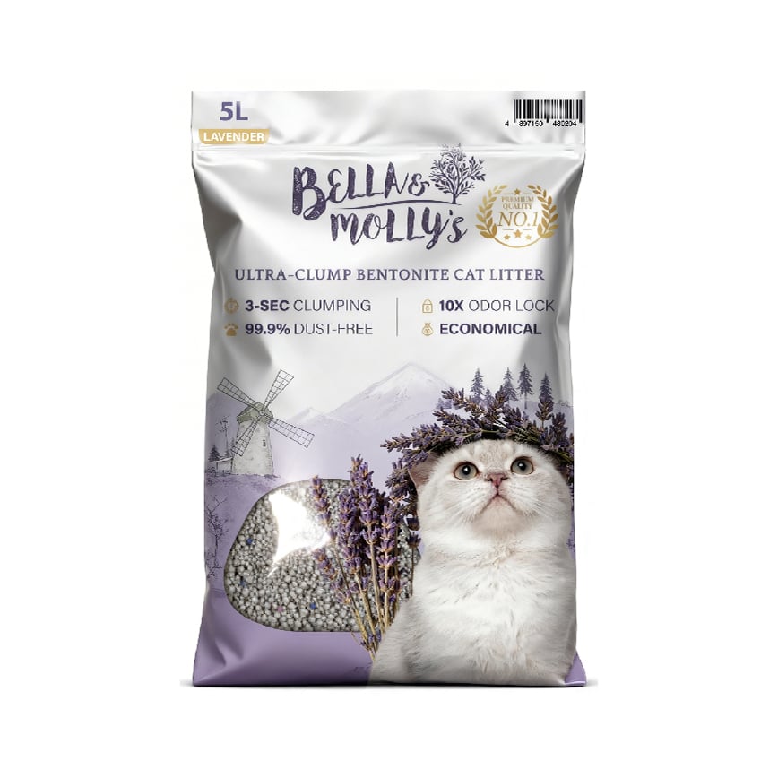 Bella & Molly's貝莉 極速超結團高級礦物貓砂 薰衣草味 5L