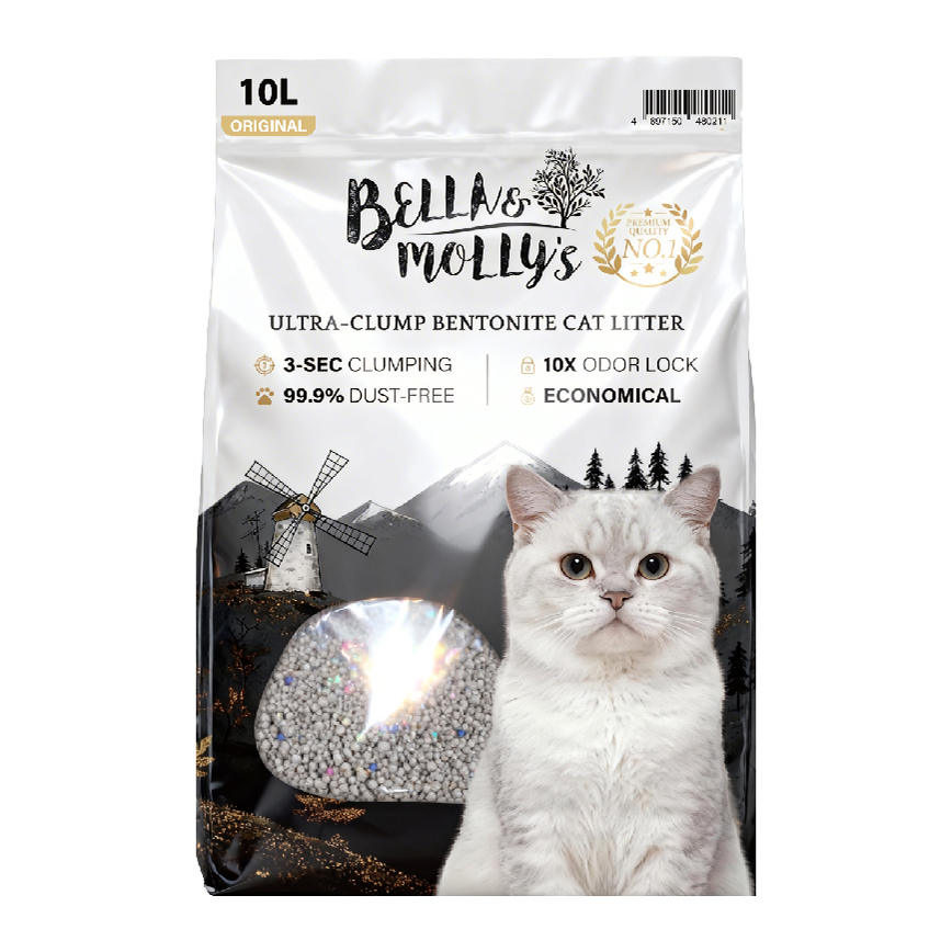 Bella & Molly's貝莉 極速超結團高級礦物貓砂 原味 10L