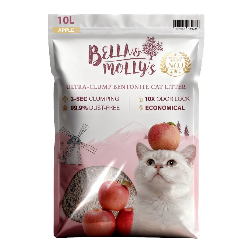 Bella & Molly's貝莉 極速超結團高級礦物貓砂 蘋果味 10L