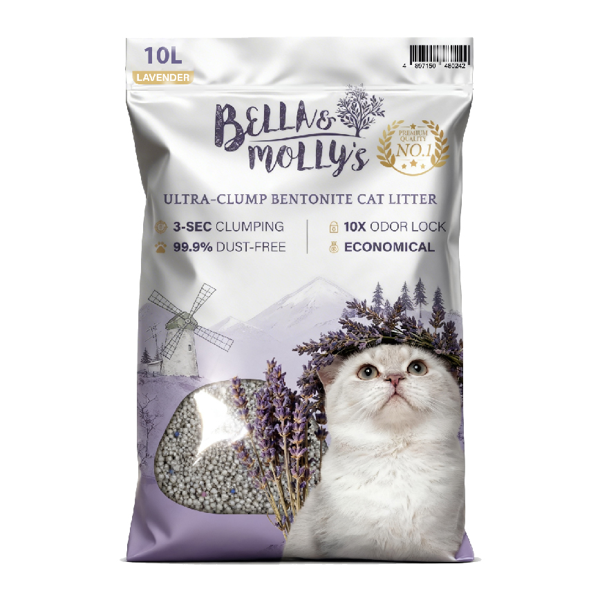 Bella & Molly's貝莉 極速超結團高級礦物貓砂 薰衣草味 10L