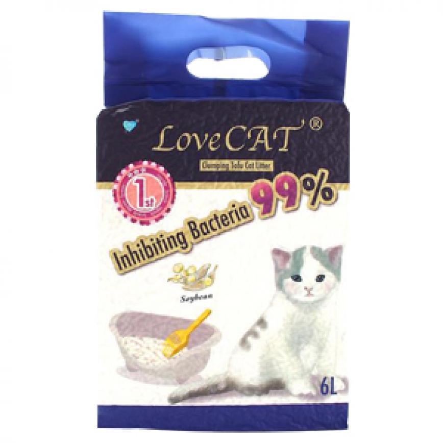 LoveCAT 天然健康 豆腐貓砂 原味 真空包裝 6L (破損品)