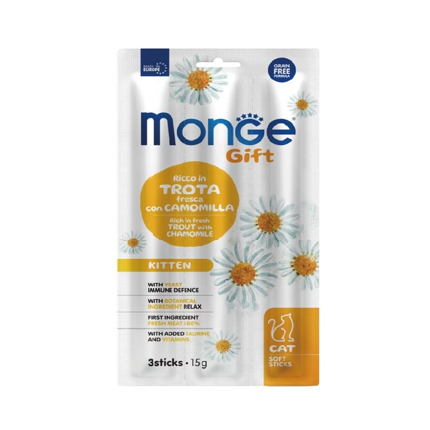 Monge Gift 貓零食 幼貓專用配方 吞拿魚配洋甘菊 5g x 3 (MO5243)
