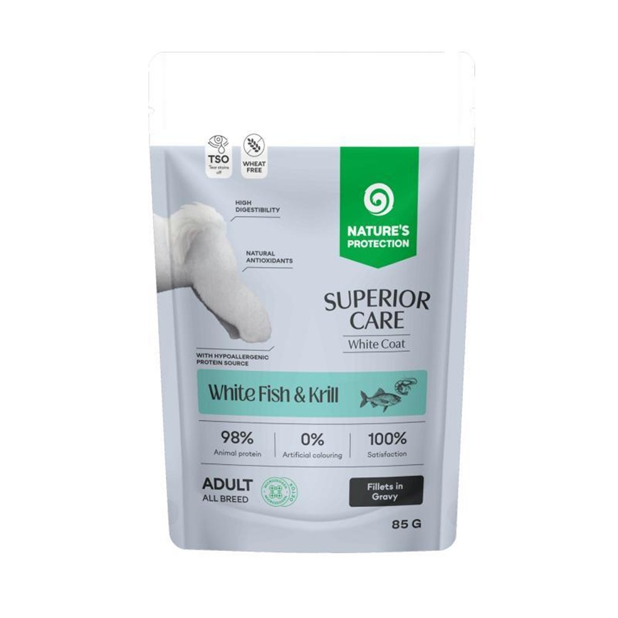 Nature's Protection 狗濕糧 白魚磷蝦 去淚痕美毛 85g