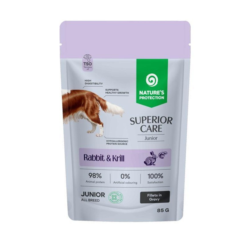 Nature's Protection 狗濕糧 幼犬無穀袋裝濕糧 去淚痕美毛配方 免肉+磷蝦 85g (DIP12085G) 圖 1