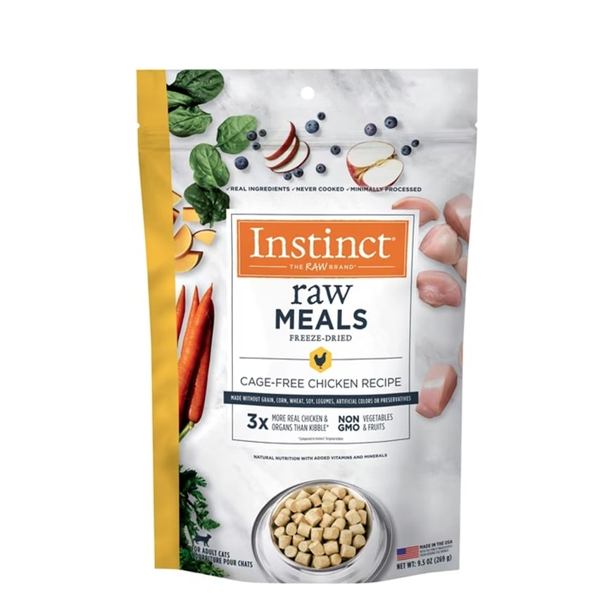 Instinct 貓糧 本能 貓糧 無穀物凍乾成貓生肉主食糧 走地雞肉 9.5oz (614074)