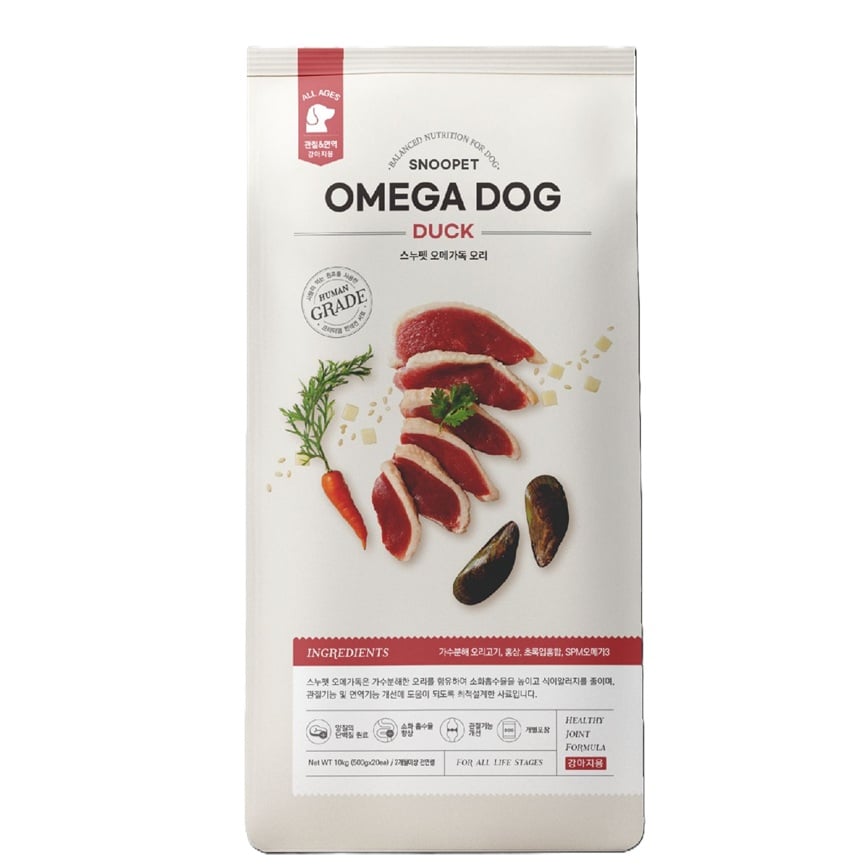 Snoopet 狗糧 Omega Dog 鴨肉、紅蔘、SPM奧米加3配方 10kg (SP0852)