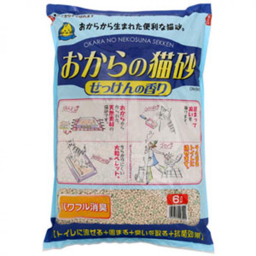 日本Hitachi 豆腐貓砂 藍色肥皂味 6L (破損品) 圖 1