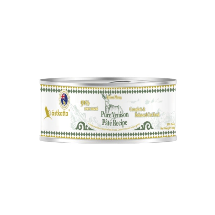 Astkatta 貓罐頭 主食罐 純溯系列 純鹿肉純淨天然肉醬罐 80g (P00208)