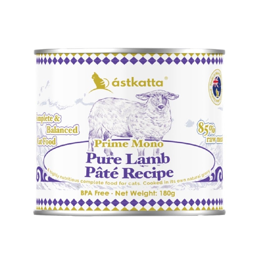 Astkatta 貓罐頭 主食罐 純溯系列 純羊肉純淨天然肉醬罐 180g (P00212)