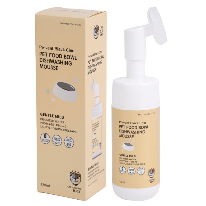 貓犬王 貓犬用 寵物食具清潔泡沫慕絲 120ml (CDK2079)