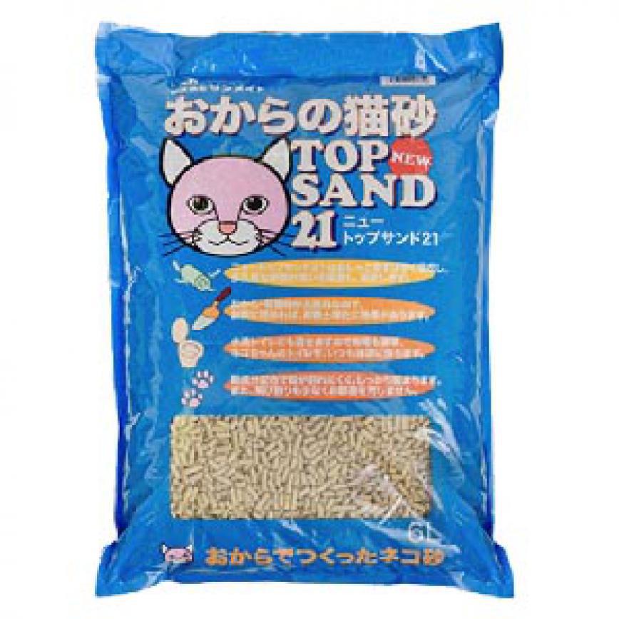 日本Top Sand 21有機單通 豆腐貓砂 6L (淺藍) (破損品) 圖 1