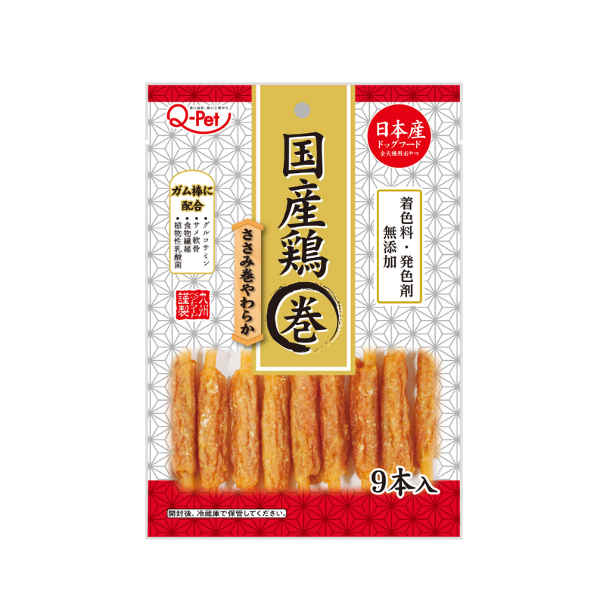 日本Q-Pet 狗小食 愛情餐廳 雞肉粼魚軟骨棒 9本 (KQ2286)