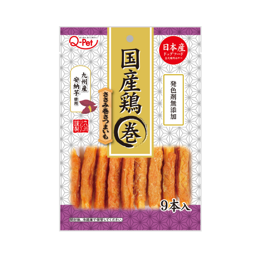日本Q-Pet 狗小食 愛情餐廳 雞肉番薯棒 9本 (KQ2288)