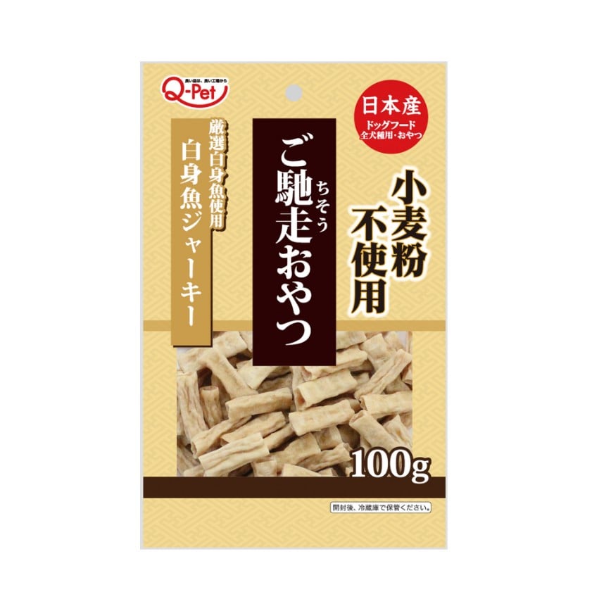 日本Q-Pet 狗小食 御馳走 白身魚肉條 100g ( KQ2303) 