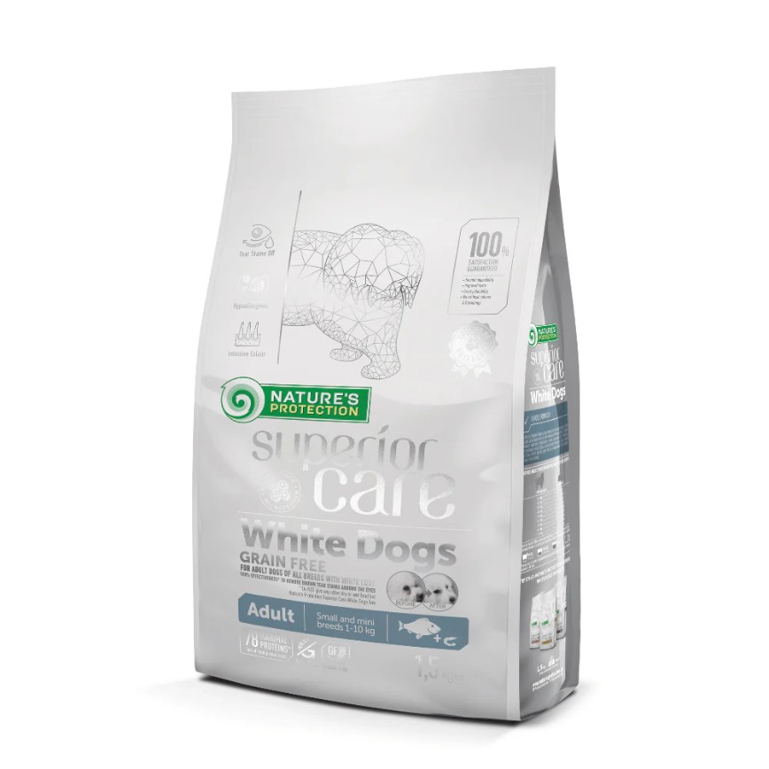 Nature's Protection 狗糧 去淚痕美毛配方 低敏白魚 小型成犬 10kg (WDWF6710K)