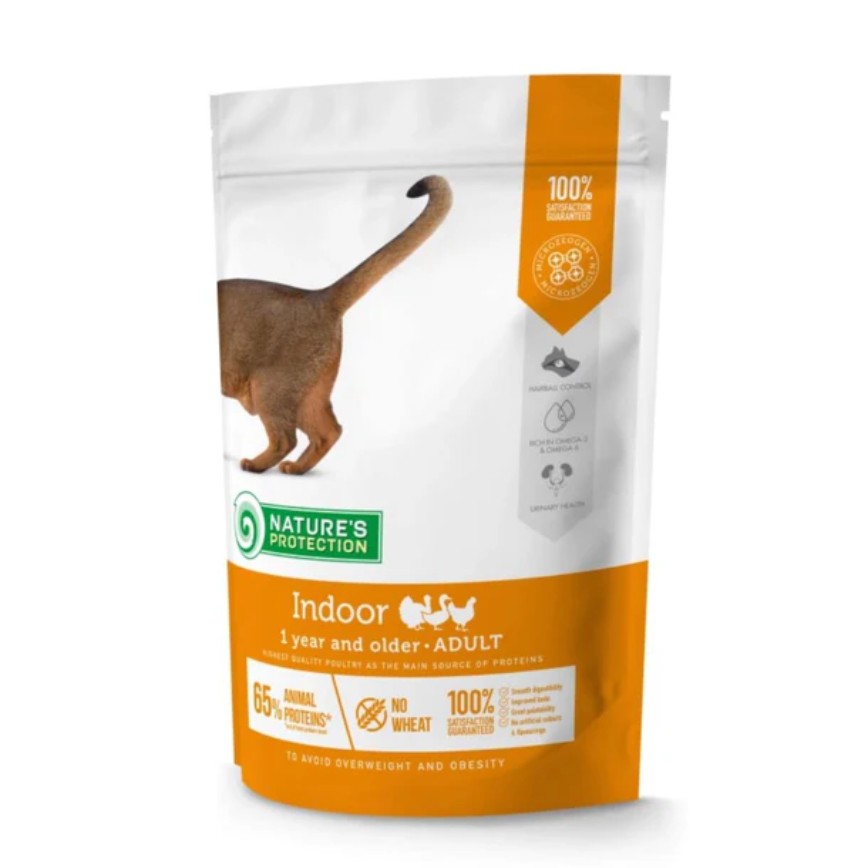 Nature's Protection 貓糧 成貓糧 貓隻系列 室內配方 400g 白橙 (FI348400G)