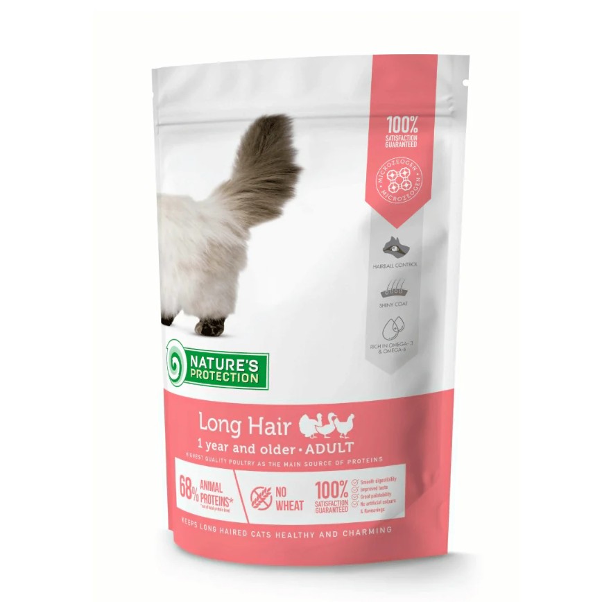 Nature's Protection 貓糧 成貓糧 貓隻系列 波斯及長毛貓配方 400g 白粉紅 (FP345400G)