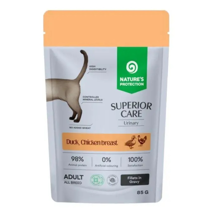 Nature's Protection 貓濕糧 成貓無穀物泌尿護理 鴨肉+雞胸肉+蔓越莓 85g (KIP09085G)