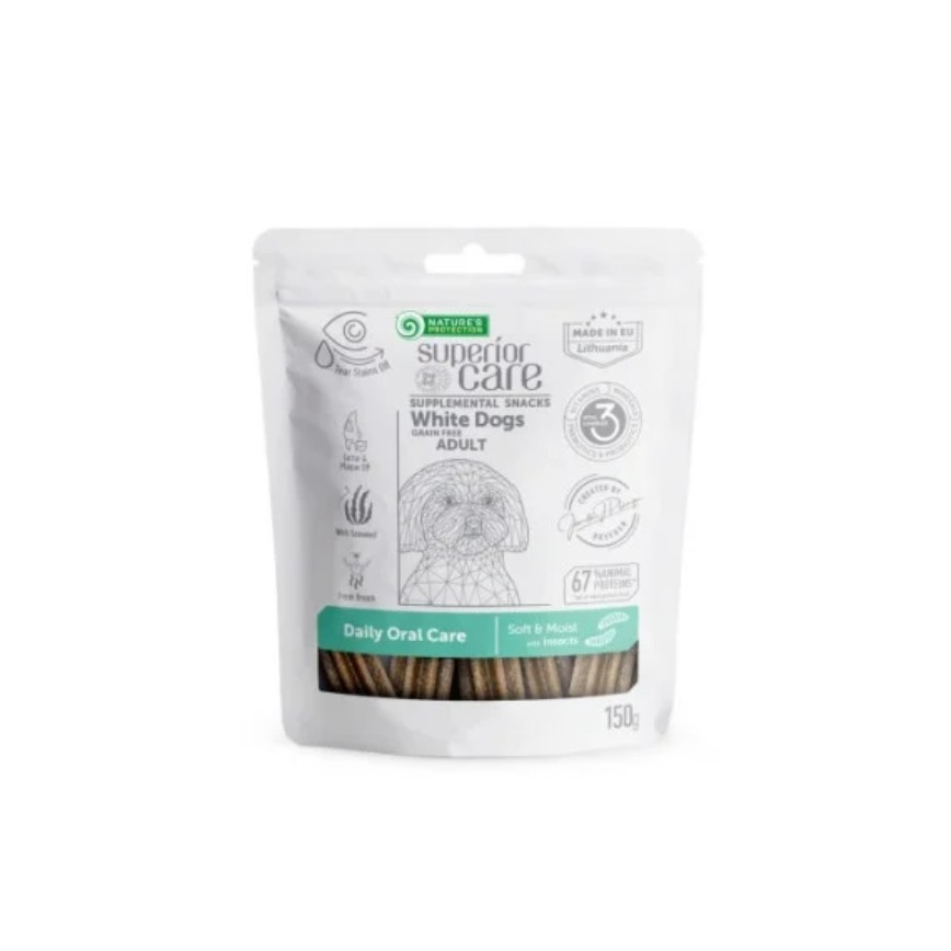 Nature's Protection 成犬功能性補充零食包 日常口腔護理小食 昆蟲蛋白 150g (SNOC150D)