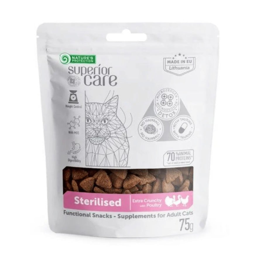 Nature's Protection 成貓功能性補充零食 絕育貓減肥小食 75g (SNS75C)