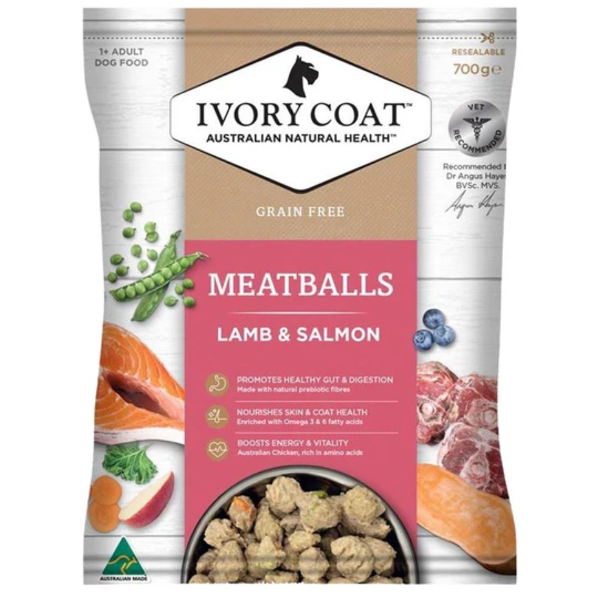 Ivory Coat 狗糧 全新冷凍系列 成犬冷凍羊肉三文魚肉丸 700g (ICF-170116) 圖 1