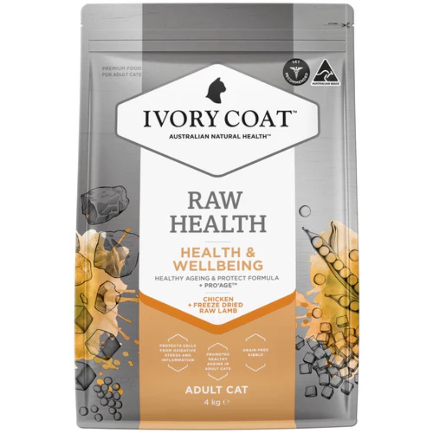 Ivory Coat 貓糧 無穀物雞肉+生羊肺凍乾 健康管理養生成貓配方 4kg (ICS-261314)