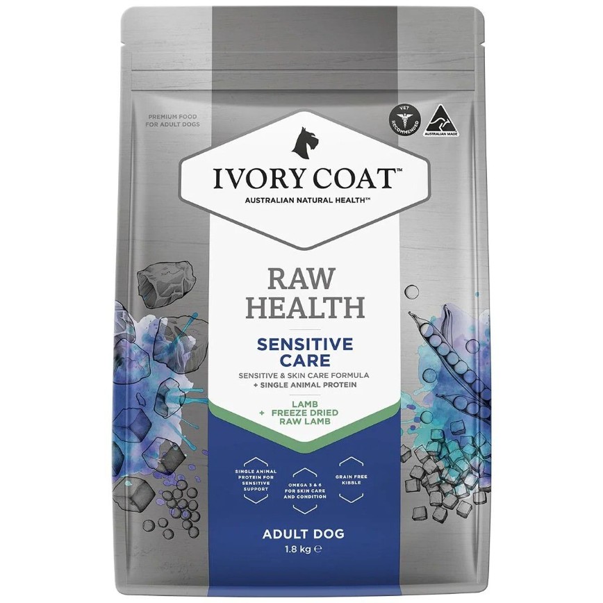 Ivory Coat 狗糧 無穀物乾糧+生羊肺凍乾 敏感與皮膚護理羊肉成犬配方 1.8kg (ICS-261279)