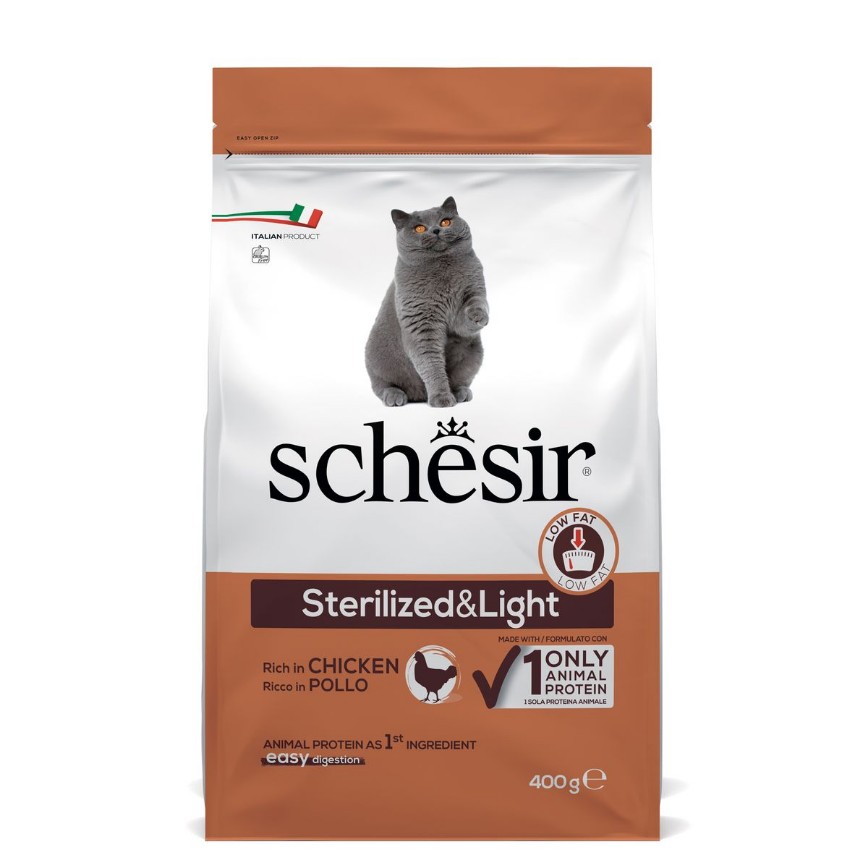 Schesir 貓糧 絕育體重控制配方 雞肉 400g (SCH76006) 圖 1