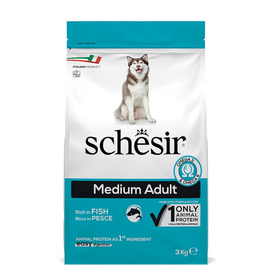 Schesir 狗糧 中型成犬糧 天然魚肉配方 3kg (SCH16008)