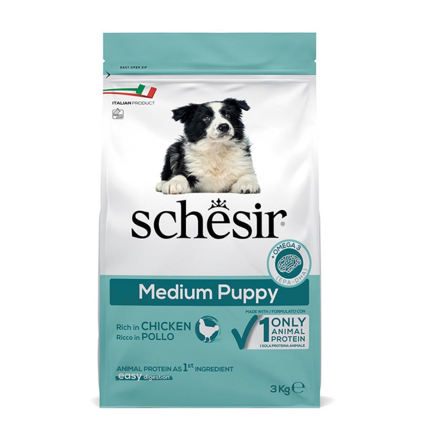 Schesir 狗糧 中型幼犬糧 天然雞肉配方 3kg (SCH16012)