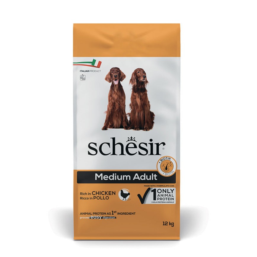 Schesir 狗糧 中型成犬糧 天然雞肉配方 12kg (SCH16100) 圖 1