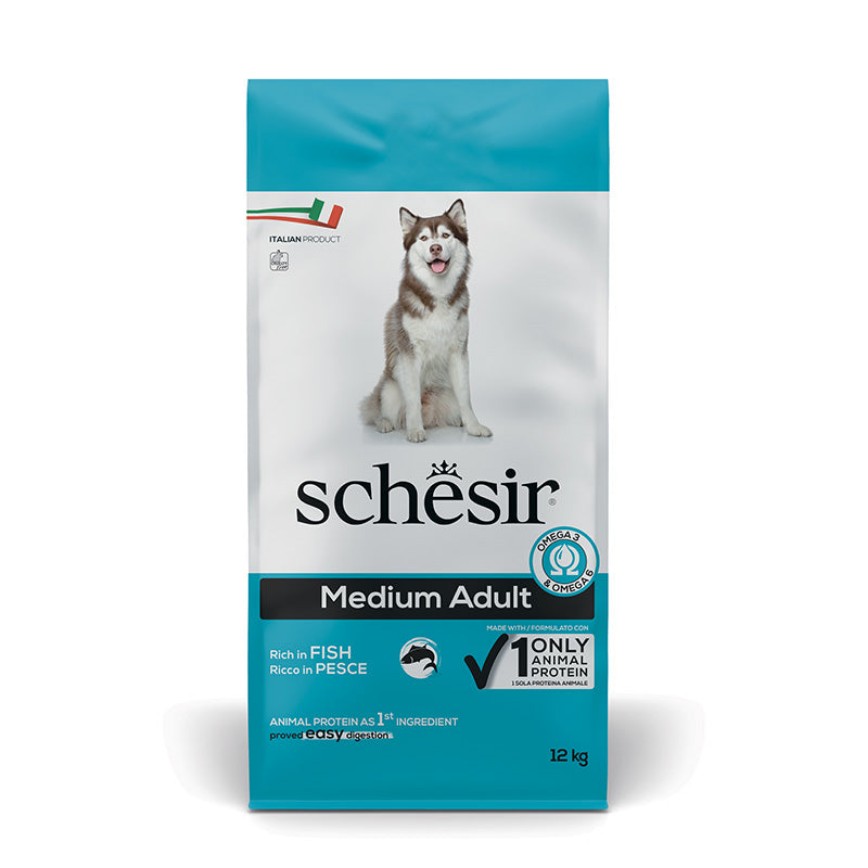 Schesir 狗糧 中型成犬糧 天然魚肉配方 12kg (SCH16108)