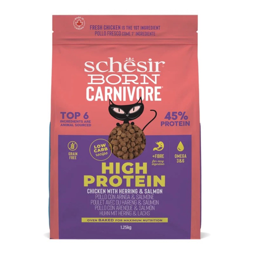 Schesir 貓糧 成貓糧 無穀物 高蛋白雞肉鯡魚配方 1.25kg (SCH13823)