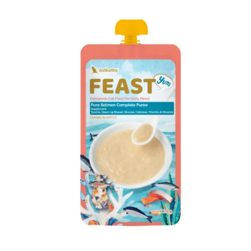 Astkatta Feast 貓濕糧 鮮肉盛宴營養主食包 純三文魚 110g (P00199)