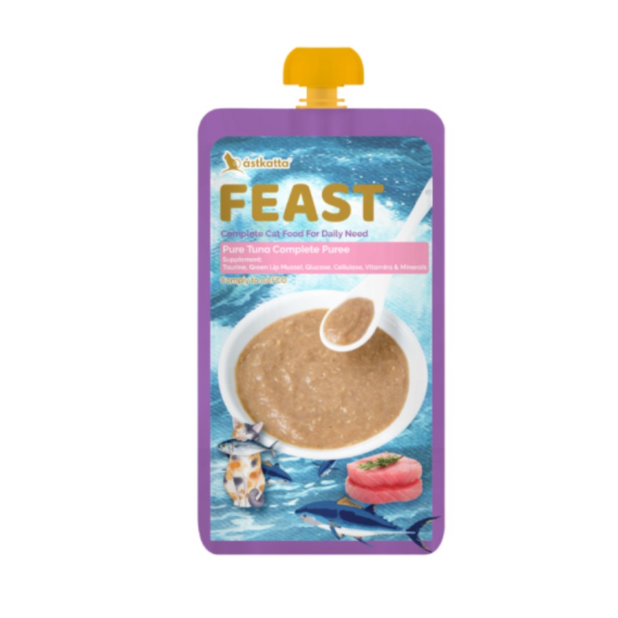Astkatta Feast 貓濕糧 鮮肉盛宴營養主食包 純吞拿魚 110g (P00198)