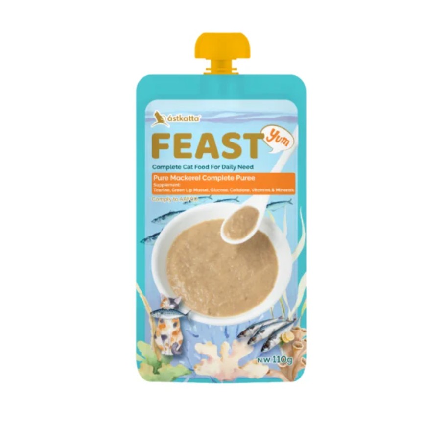 Astkatta Feast 貓濕糧 鮮肉盛宴營養主食包 純鯖魚 110g (P00200)