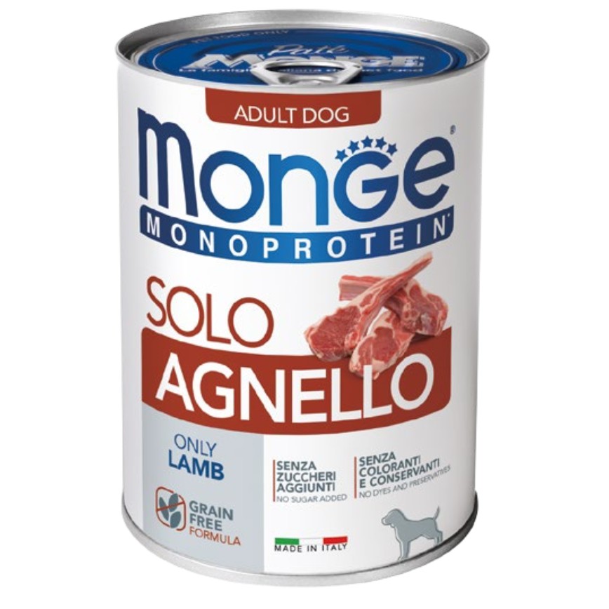 Monge 狗罐頭 單一蛋白系列 羊肉 400g (MO4236) (新舊包裝隨機發貨) 