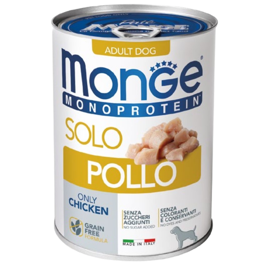 Monge 貓罐頭 單一蛋白系列 雞肉 400g (MO4212) (新舊包裝隨機發貨) 圖 1