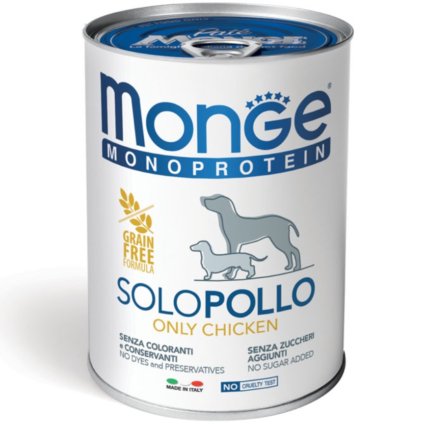 Monge 貓罐頭 單一蛋白系列 雞肉 400g (MO4212) (新舊包裝隨機發貨) 圖 2