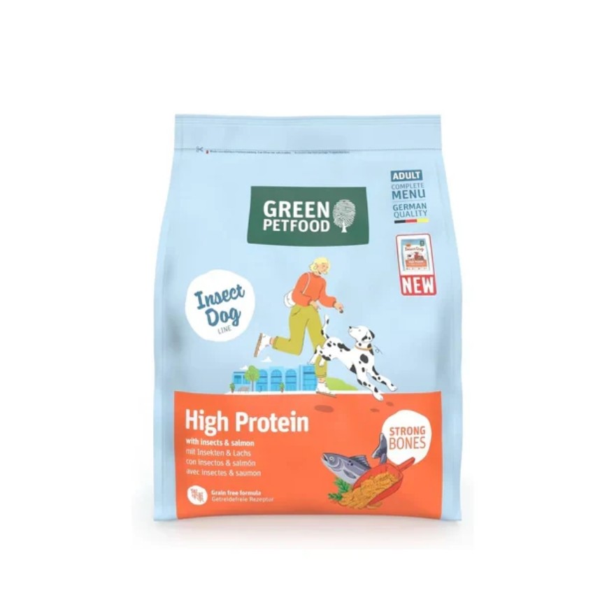 Green Petfood Insect Dog 狗糧 加倍皮膚防敏配方 High Protein 900gx5包 (GP4392)