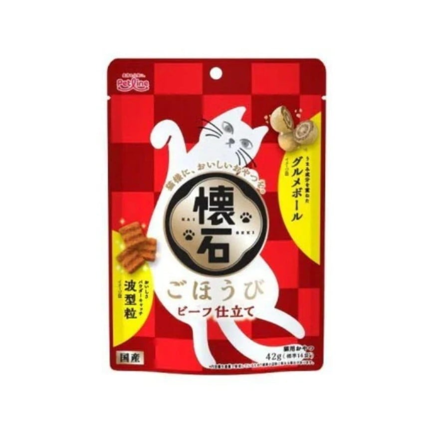 日本Petline 貓用 懷石潔齒休閒食 牛肉味 42g (PL-KSS-1)