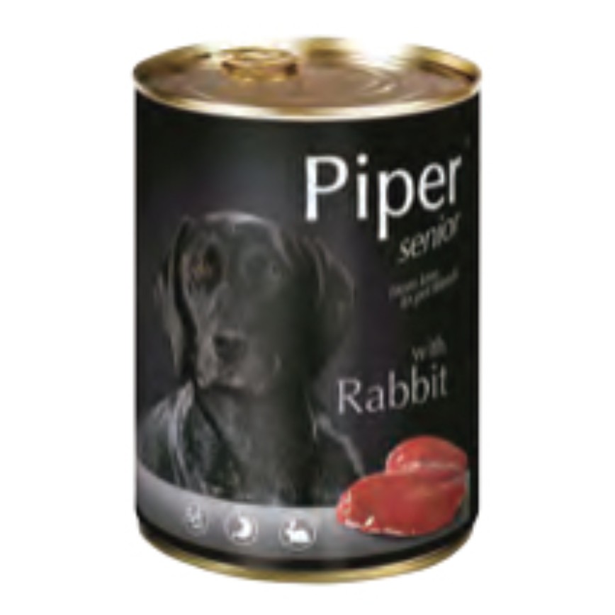 Piper 黑鑽狗罐頭系列 老年犬配方 兔肉 400g (PRS400)