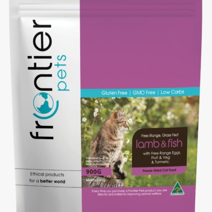 Frontier 凍乾貓糧 低敏原肉 三文魚草飼羊 900g (FR_C_FL_L) 圖 1