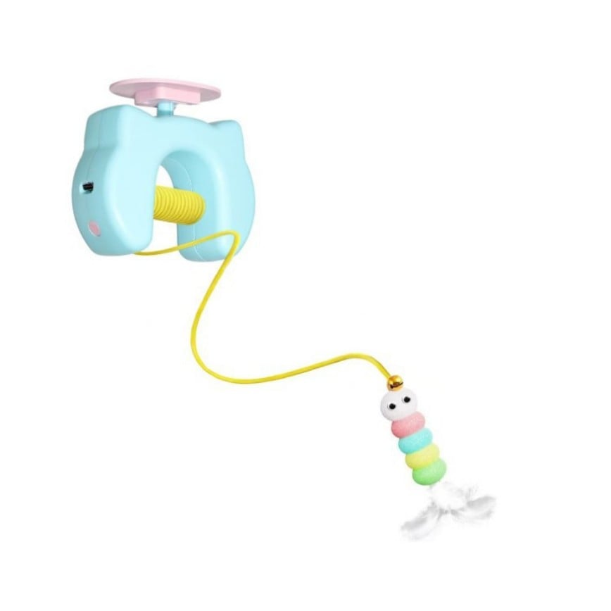 猫玩具 貓咪自嗨玩具電動悠悠球 (粉/藍) 颜色随机
