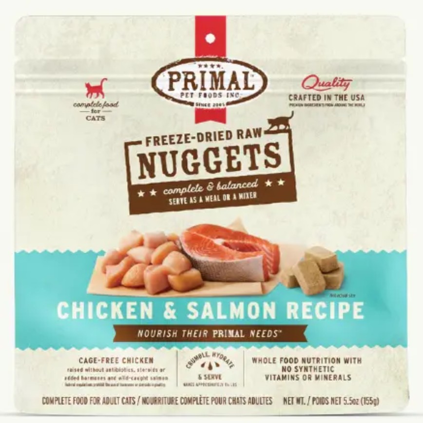 Primal 貓糧 脫水凍乾生肉主食糧 雞肉+三文魚配方 5.5oz (FCF5FD)