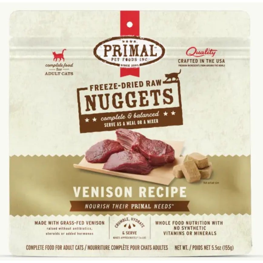 Primal 貓糧 脫水凍乾生肉主食糧 鹿肉配方 5.5oz (FVF5FD)