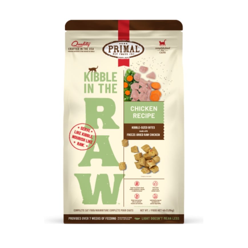 Primal KIBBLE 原始粗磨凍乾貓糧 全貓配方 雞肉 4lb (FCKR4)