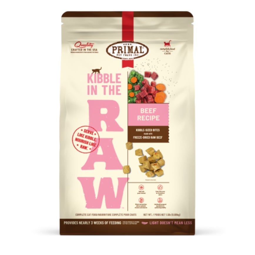 Primal KIBBLE 原始粗磨凍乾貓糧 全貓配方 牛肉 1.5lb (FBKR1)