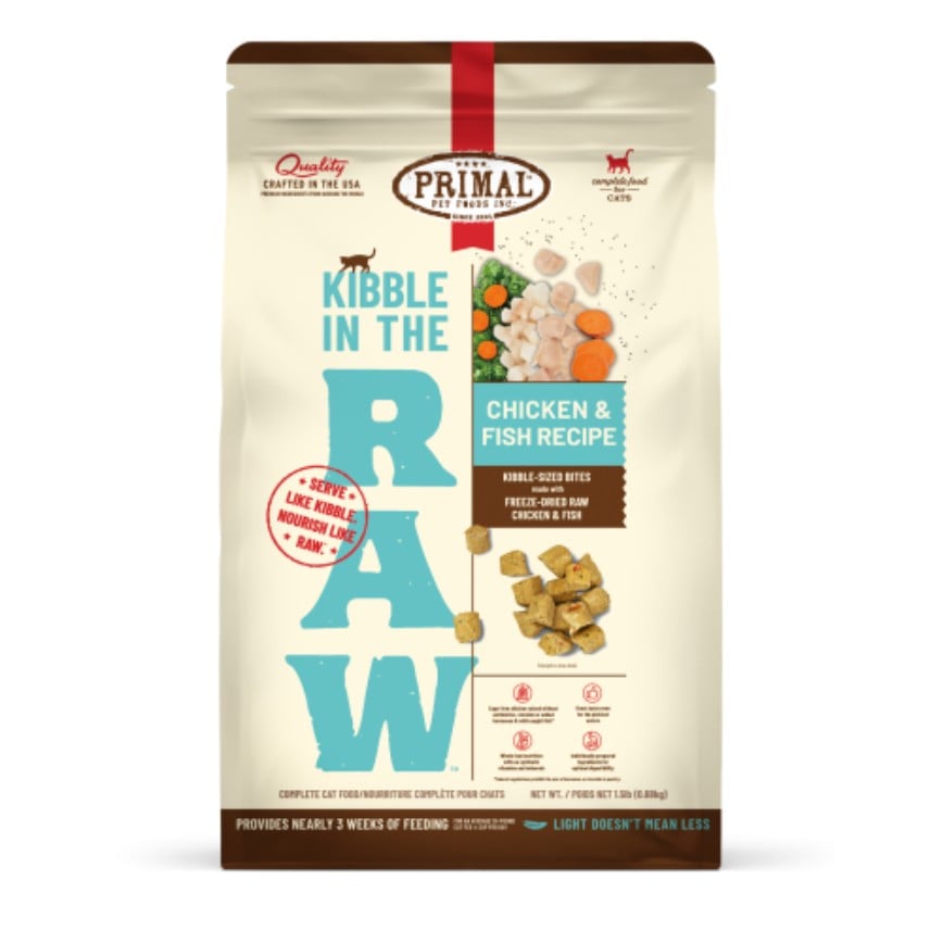 Primal KIBBLE 原始粗磨凍乾貓糧 全貓配方 雞肉+魚 1.5lb (FCFKR1)
