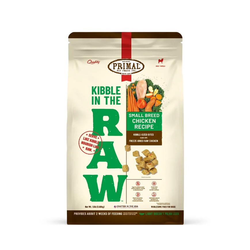 Primal KIBBLE 原始粗磨凍乾狗糧 小型犬雞肉配方 1.5lb (CSBKR1)